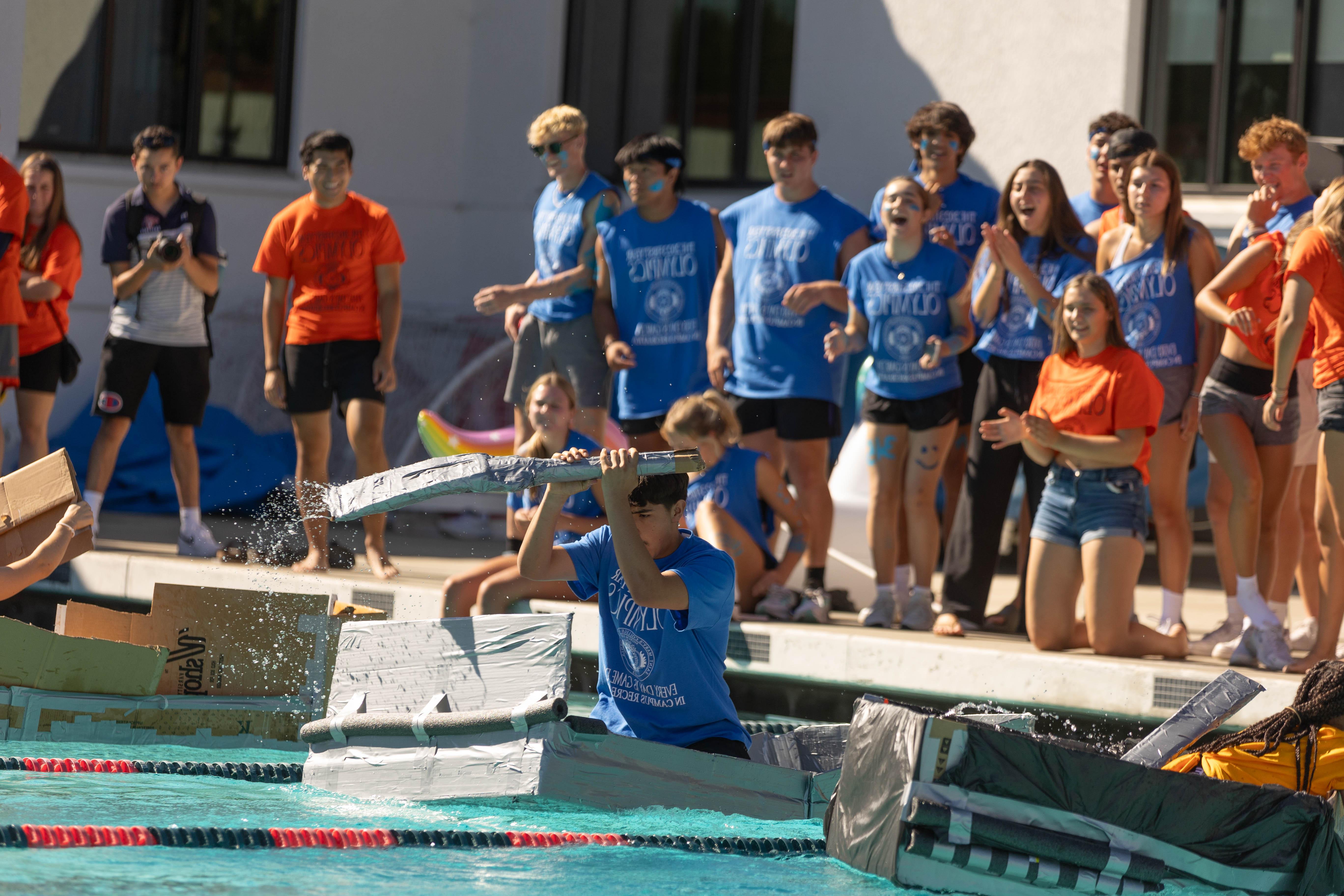 Cardboad canoe race