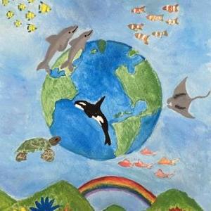 ROW Art Winner 2022 ; Yajima Yui, Grade 5 - Life On Earth